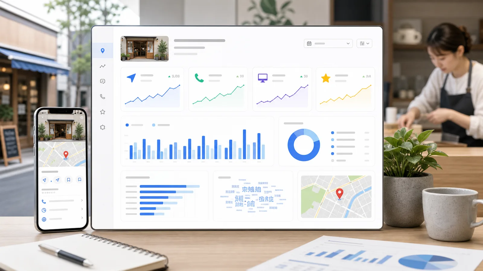 Googleビジネスプロフィールの電話・経路・サイトクリック記録表｜3指標の見方