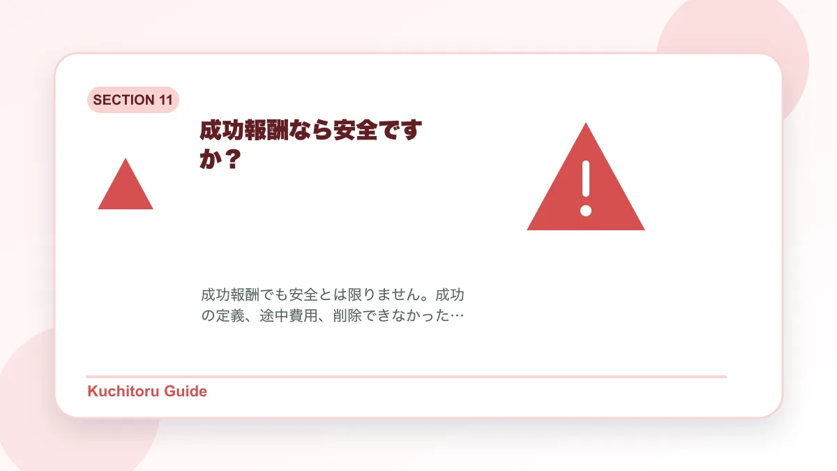 成功報酬なら安全ですか？の要点図解